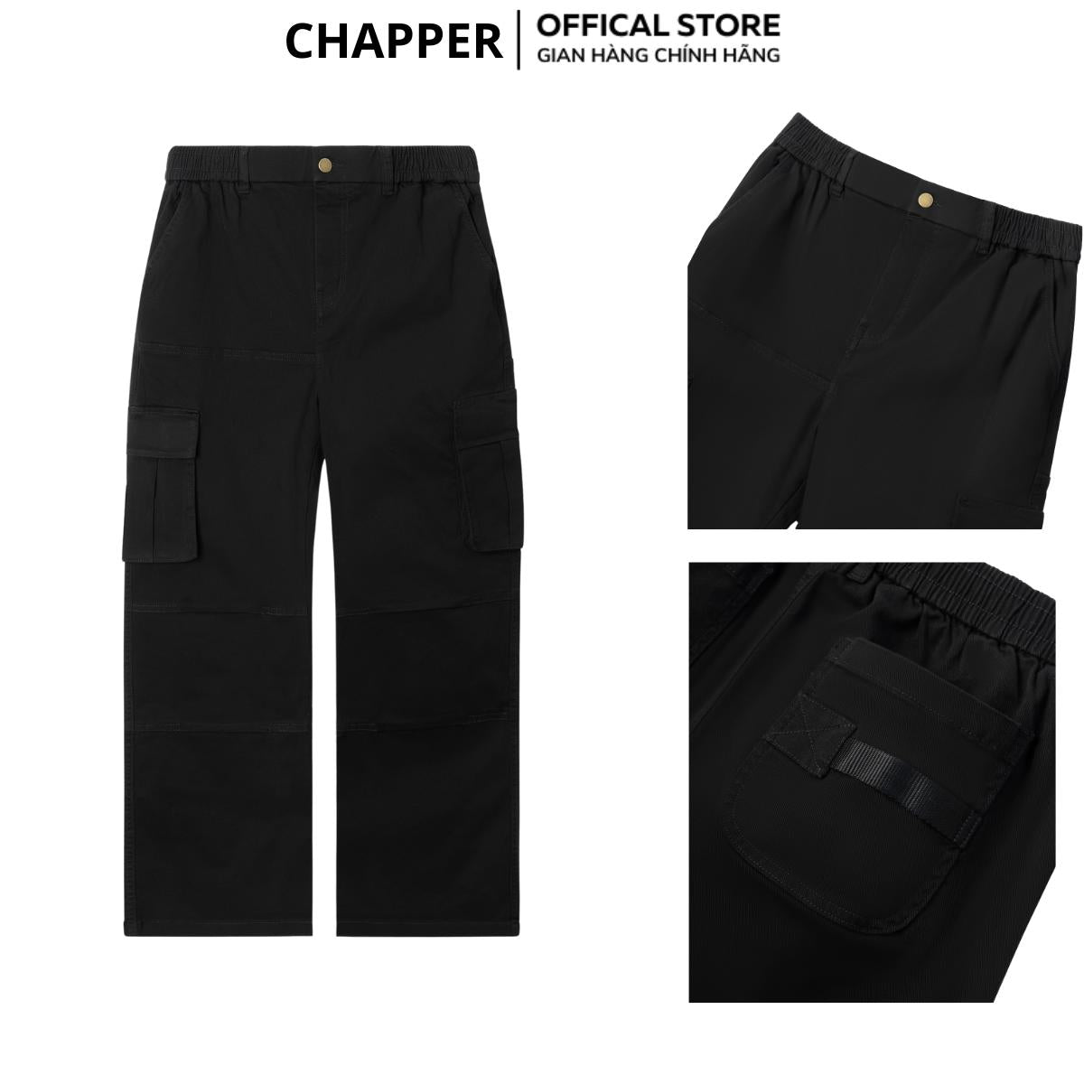 Quần dài nam CHAPPER chất kaki cao cấp co giãn 4 chiều, túi hộp 2 bên - QCP010