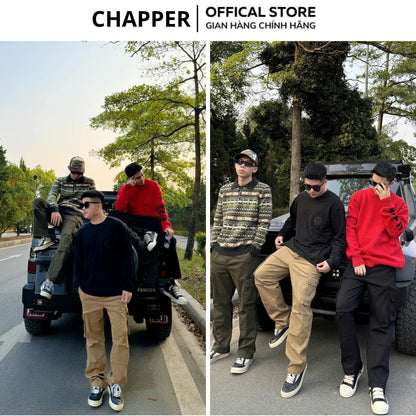 Quần dài nam CHAPPER chất kaki cao cấp co giãn 4 chiều, túi hộp 2 bên - QCP010