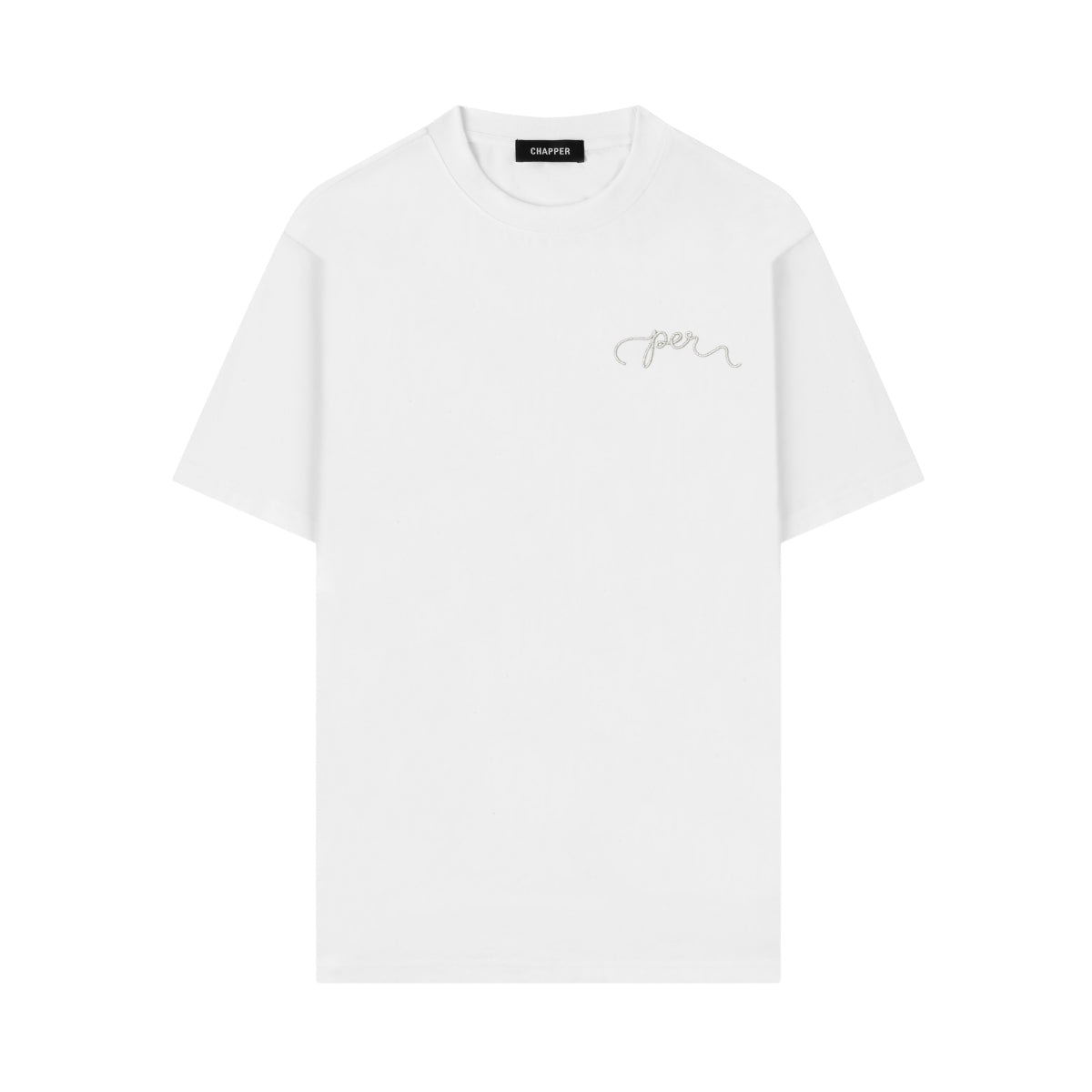 Áo thun nam nữ CHAPPER chữ ký thêu kim tuyến, định lượng 280gsm thoáng mát, form unisex - APCP040 - CHAPPER