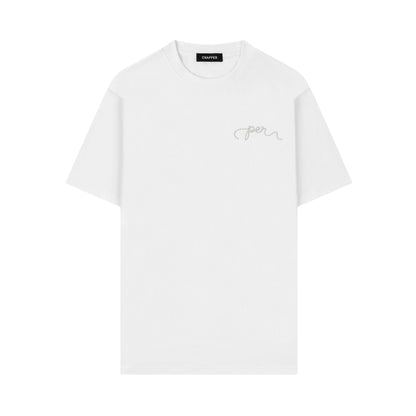 Áo thun nam nữ CHAPPER chữ ký thêu kim tuyến, định lượng 280gsm thoáng mát, form unisex - APCP040 - CHAPPER