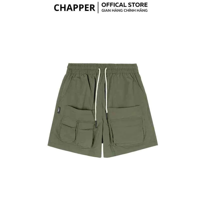 Quần short gió Chapper 2 lớp cao cấp, phiên bản túi hộp - QSCP014