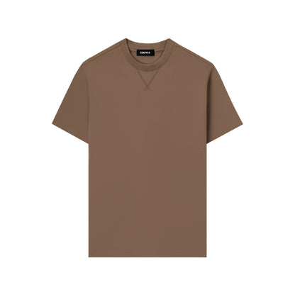 Áo thun nam nữ CHAPPER cao cấp cổ đáp V rải chỉ form Regular, vải cotton 260gsm thoáng mát - APCP028