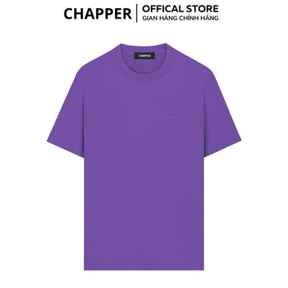 Áo thun nam nữ CHAPPER cổ tròn 7 màu thêu logo ngực, form Unisex  - APCP027