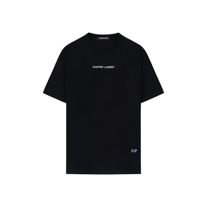 Áo thun nam nữ CHAPPER cổ tròn form unisex, thêu chữ ngực, sườn, vải cotton thoáng mát - APCP012