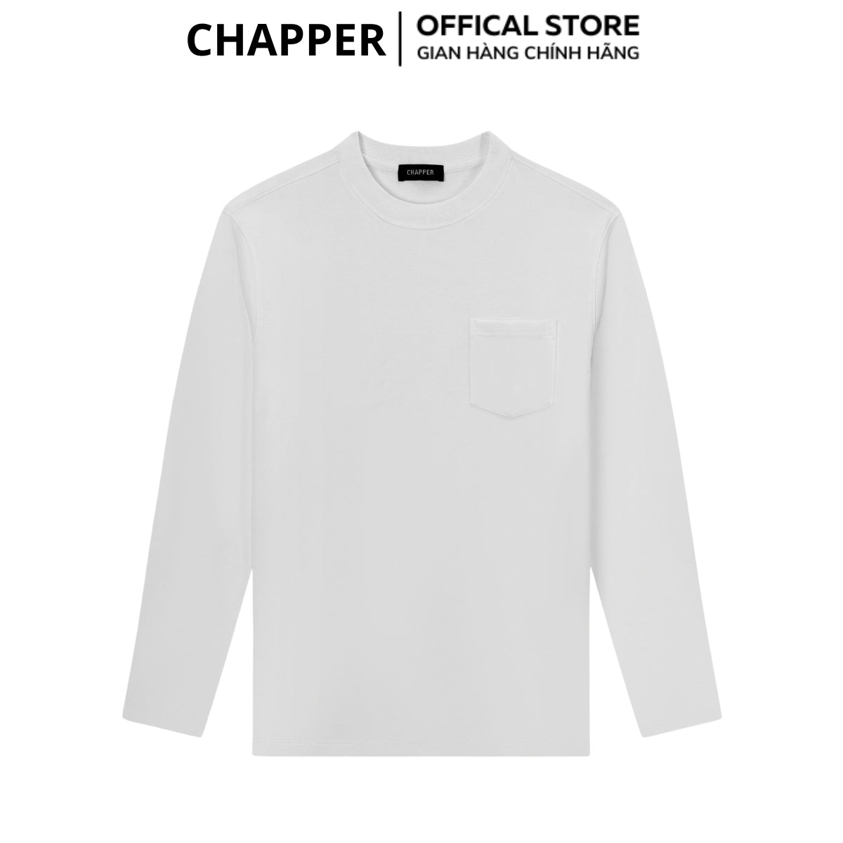Áo thun nam dài tay CHAPPER cao cấp túi ngực, form Regular - ADCP004