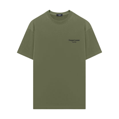 Áo thun nam nữ cổ tròn CHAPPER  hoạ tiết thêu Couture, vải cotton thoáng mát, form Unisex - APCP020