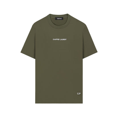 Áo thun nam nữ CHAPPER cổ tròn form unisex, thêu chữ ngực, sườn, vải cotton thoáng mát - APCP012