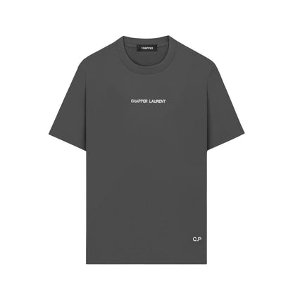 Áo thun nam nữ CHAPPER cổ tròn form unisex, thêu chữ ngực, sườn, vải cotton thoáng mát - APCP012