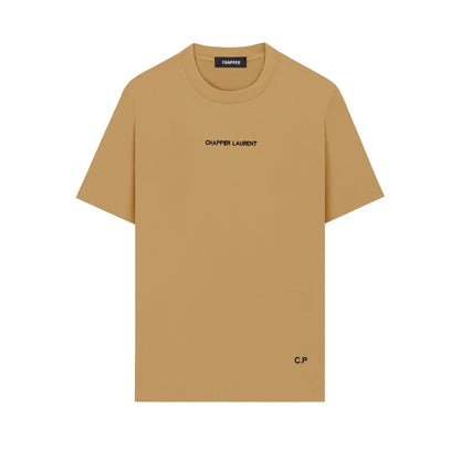 Áo thun nam nữ CHAPPER cổ tròn form unisex, thêu chữ ngực, sườn, vải cotton thoáng mát - APCP012