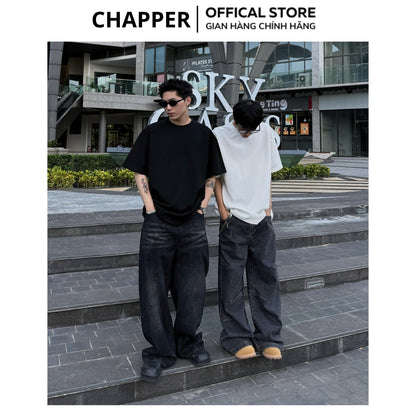 Áo thun CHAPPER vai chéo, cổ tròn form Unisex dấu khuyết điểm nam nữ, co giãn chống nhăn chính hãng 100% - APCP031