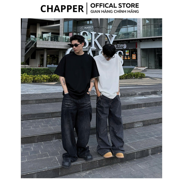Áo thun CHAPPER vai chéo, cổ tròn form Unisex dấu khuyết điểm nam nữ, co giãn chống nhăn chính hãng 100% - APCP031