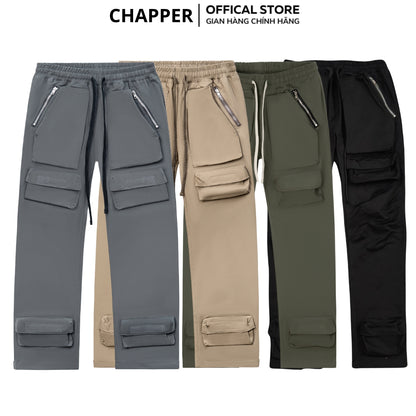 Quần Cargo Pant CHAPPER chất kaki túi hộp ống suông khóa zip - QCP005