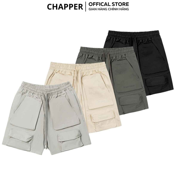 Quần short nam CHAPPER túi hộp chất kaki cao cấp dáng trên gối - QSCP008