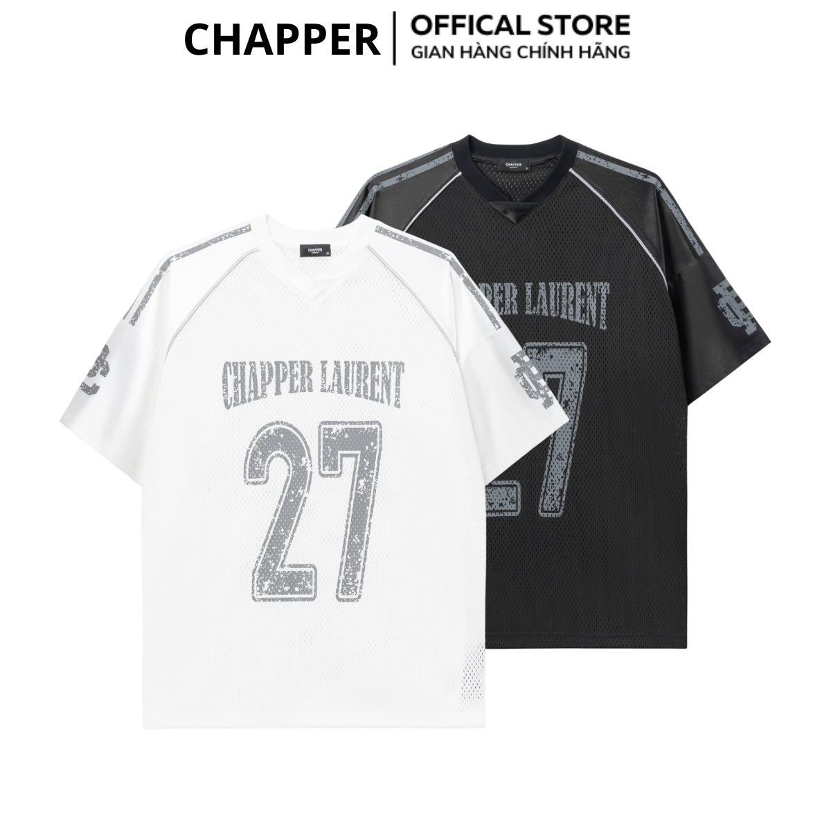 Áo Jersey thương hiệu CHAPPER chất lưới pha vải cao cấp, form unisex rộng rãi thoáng khí cho nam và nữ - APCP033