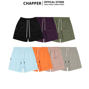 Quần short gió Chapper 2 lớp cao cấp, phiên bản túi hộp - QSCP014