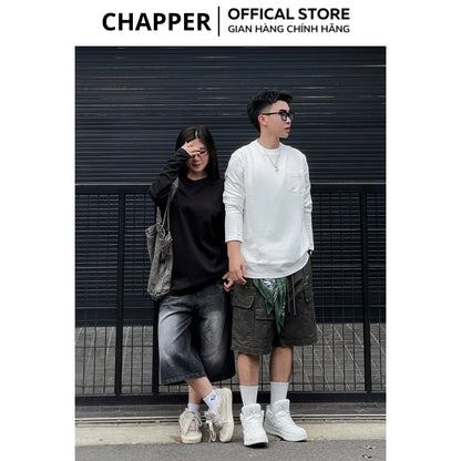 Áo thun nam dài tay CHAPPER cao cấp túi ngực, form Regular - ADCP004