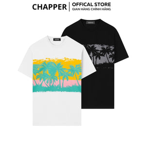Áo thun nam nữ CHAPPER cổ tròn Hawaii, vải 280gsm thoáng mát, form Unisex - APCP019