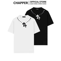 Áo thun nam nữ CHAPPER thêu thánh giá, định lượng 280gsm, form unisex cao cấp - APCP043