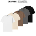 Áo thun nam nữ CHAPPER cao cấp cổ đáp V rải chỉ form Regular, vải cotton 260gsm thoáng mát - APCP028