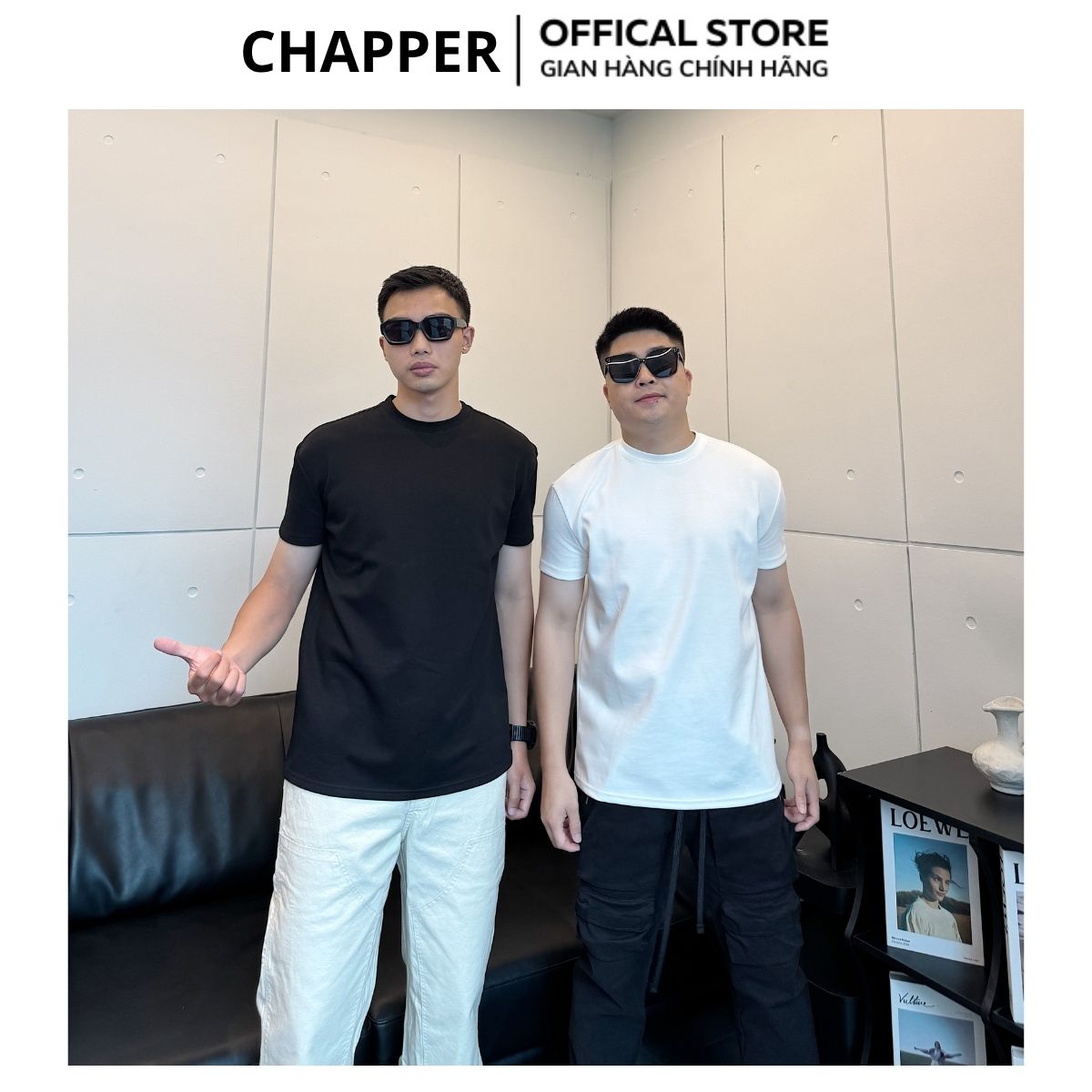 Áo thun CHAPPER trơn cổ tròn form Cleanfit tăng chiều cao nam nữ co giãn chống nhăn chính hãng - APCP029