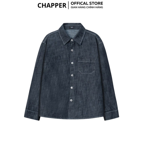 Áo sơ mi Denim nam CHAPPER cao cấp, vải mềm mịn, không co rút, không phai màu - SMCP007