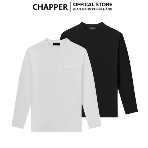 Áo thun nam dài tay CHAPPER cao cấp túi ngực, form Regular - ADCP004