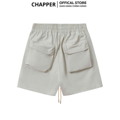 Quần short nam CHAPPER túi hộp dây vàng chất kaki cao cấp dáng trên gối - QSCP003