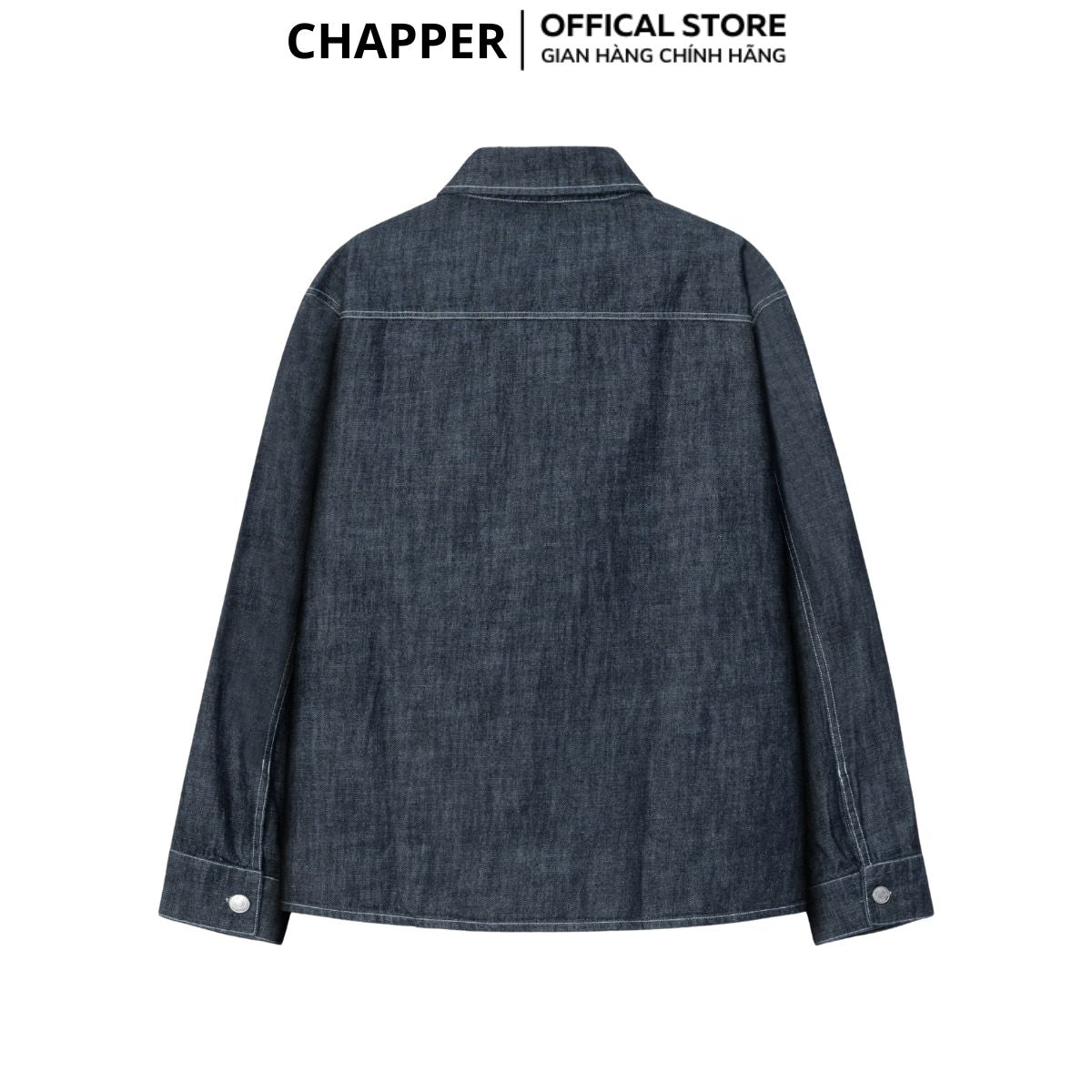 Áo sơ mi Denim nam CHAPPER cao cấp, vải mềm mịn, không co rút, không phai màu - SMCP007