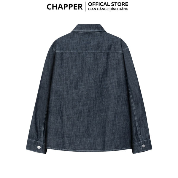 Áo sơ mi Denim nam CHAPPER cao cấp, vải mềm mịn, không co rút, không phai màu - SMCP007