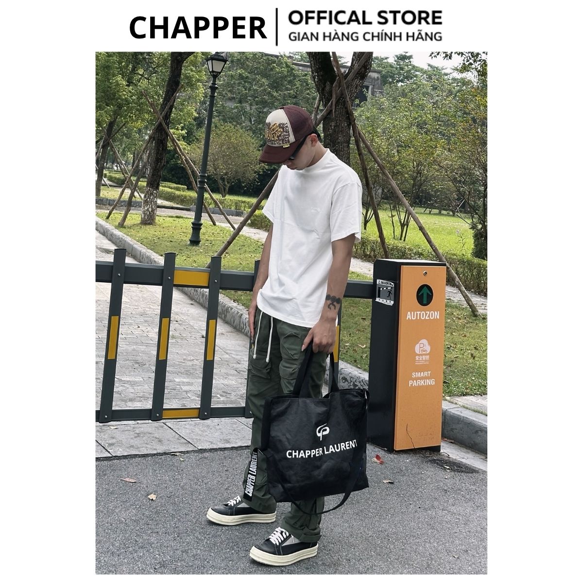 Túi Tote nam nữ CHAPPER , vải canvas pha da cao cấp, kháng nước, đa năng, đeo vai, đeo chéo - TDCP001