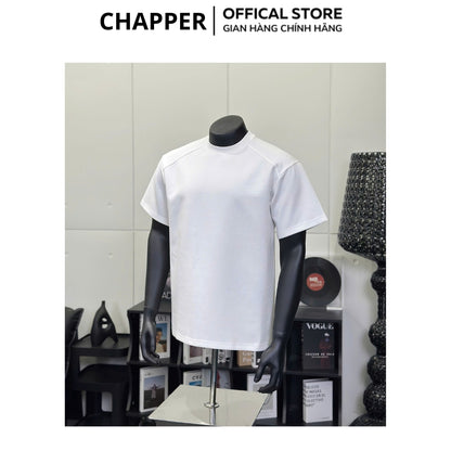 Áo thun CHAPPER vai chéo, cổ tròn form Unisex dấu khuyết điểm nam nữ, co giãn chống nhăn chính hãng 100% - APCP031