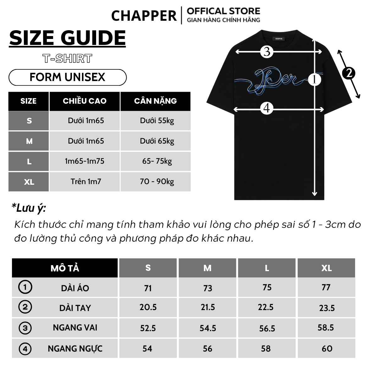 Áo thun nam CHAPPER Signature thêu chỉ đôi, định lượng 280gsm thoáng mát, form unisex - APCP42