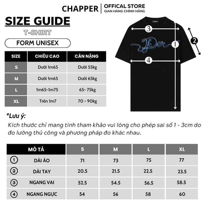 Áo thun nam CHAPPER Signature thêu chỉ đôi, định lượng 280gsm thoáng mát, form unisex - APCP42