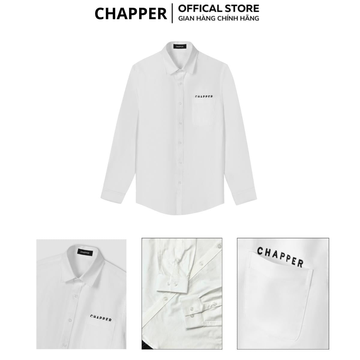 Áo sơ mi nam CHAPPER thêu túi chất Oxford cao cấp, form Regular - SMCP003