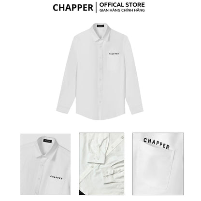 Áo sơ mi nam CHAPPER thêu túi chất Oxford cao cấp, form Regular - SMCP003