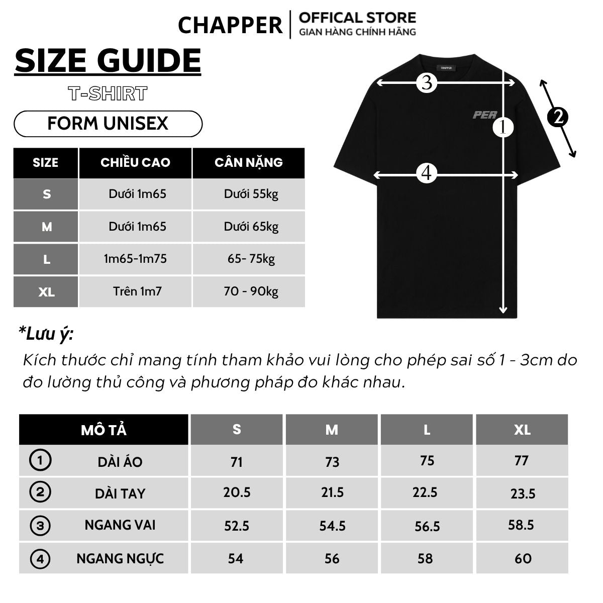 Áo thun nam nữ CHAPPER Striper cao cấp định lượng 280gsm thoáng mát, form unisex - APCP048