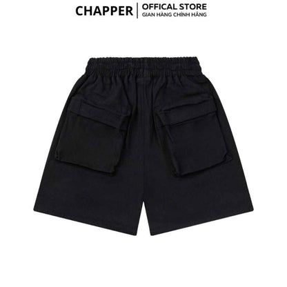 Quần short nam CHAPPER túi hộp dây vàng chất kaki cao cấp dáng trên gối - QSCP003