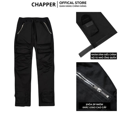 Quần Cargo Pant CHAPPER chất kaki túi hộp ống suông khóa zip - QCP005