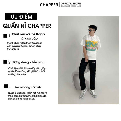 Quần Cargo Pant CHAPPER túi hộp, chất nỉ cao cấp không phai màu, không sổ lông, form vừa vặn - QCP016