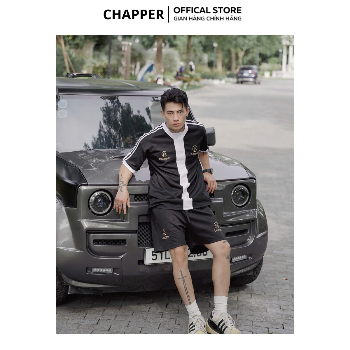 Bộ thể thao CHAPPER chất lạnh cao cấp, họa tiết thêu, form Unisex - BNCP001