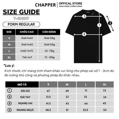 Áo thun nam nữ CHAPPER cao cấp logo thêu cổ - APCP039