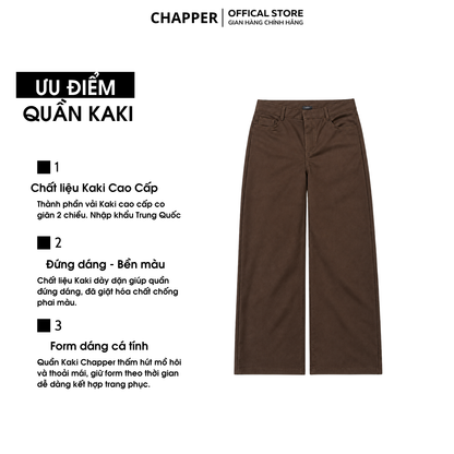 Quần kaki ống xuông CHAPPER tôn dáng dành cho cả nam và nữ - QCP017