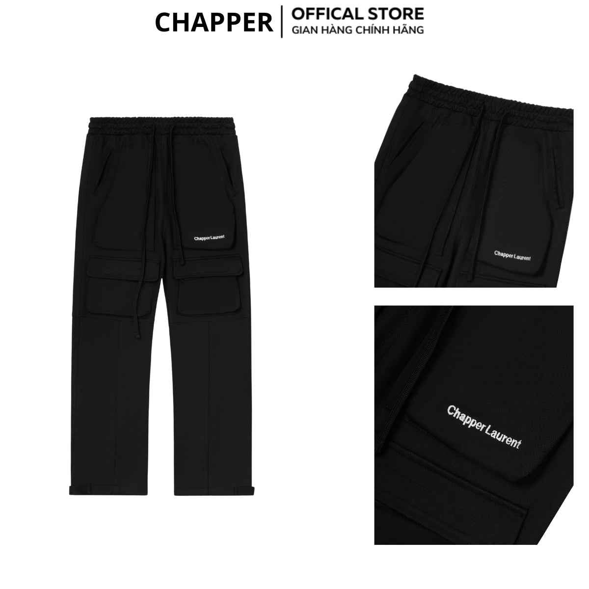 Quần Cargo Pant CHAPPER túi hộp, chất nỉ cao cấp không phai màu, không sổ lông, form vừa vặn - QCP016