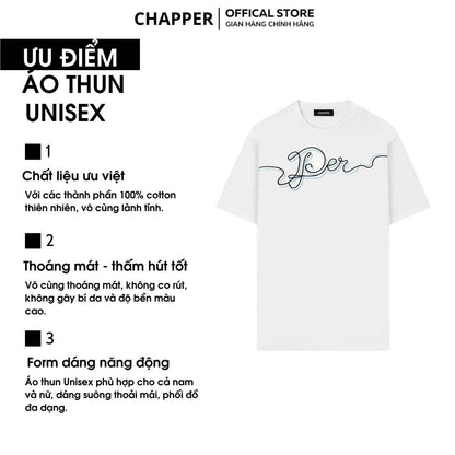 Áo thun nam CHAPPER Signature thêu chỉ đôi, định lượng 280gsm thoáng mát, form unisex - APCP42