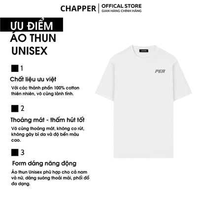 Áo thun nam nữ CHAPPER Striper cao cấp định lượng 280gsm thoáng mát, form unisex - APCP048
