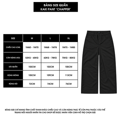 Quần kaki ống xuông CHAPPER tôn dáng dành cho cả nam và nữ - QCP017