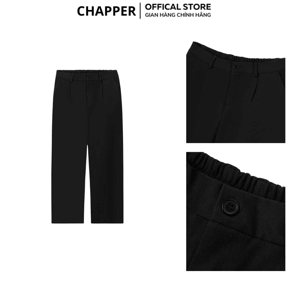 Quần vải ống xuông CHAPPER chất vải cao cấp co giãn, mềm mịn khắc phục nhược điểm - QCP012