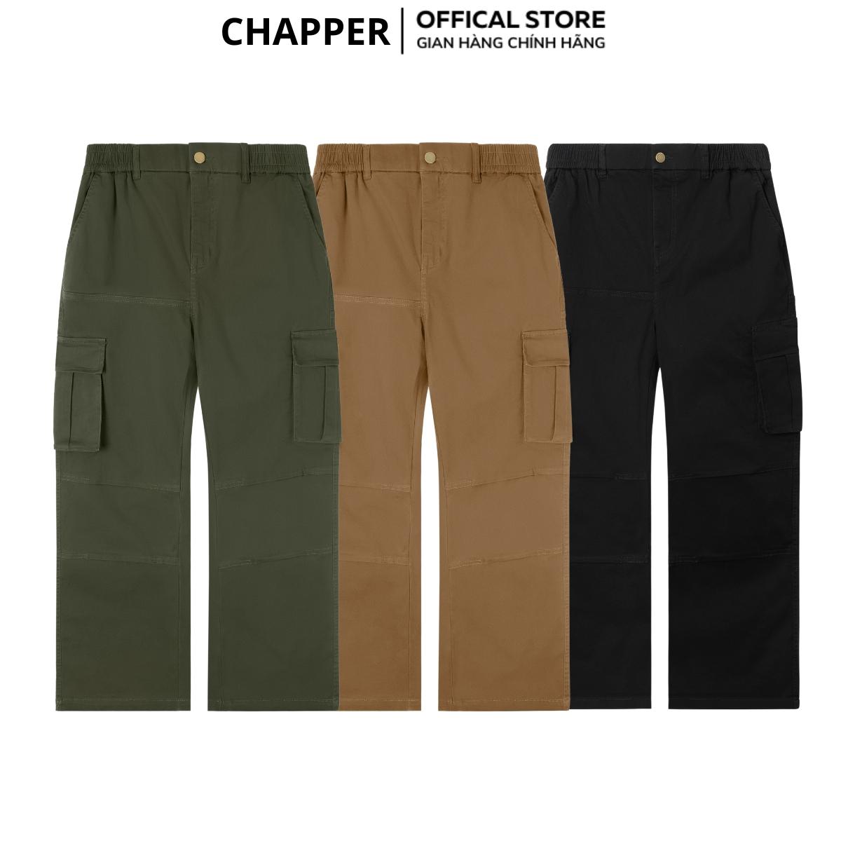 Quần dài nam CHAPPER chất kaki cao cấp co giãn 4 chiều, túi hộp 2 bên - QCP010
