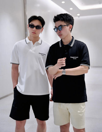 Áo Polo nam CHAPPER hoạ tiết thêu Couture thoáng mát, tay ngắn basic - PLCP001