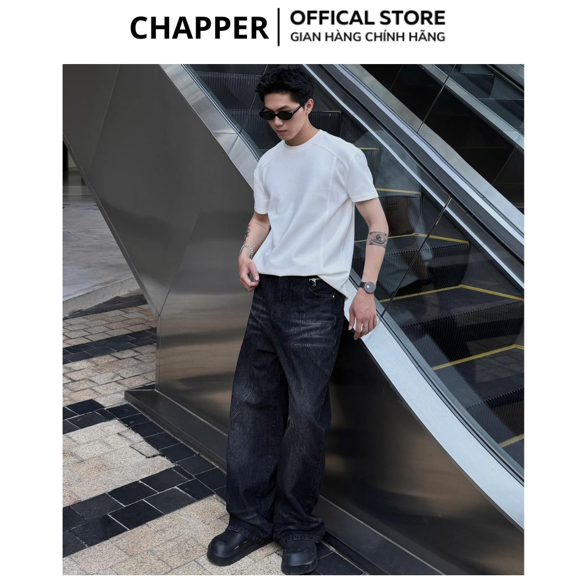 Áo thun CHAPPER định hình thân dáng, cổ tròn form Cleanfit tăng chiều cao nam nữ, co giãn chống nhăn - APCP030